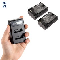 상세설명참조 캐논 LP-E6N 호환배터리+LCD충전기 EOS R XC10 15, LCD 듀얼충전기1개 호환배터리2개