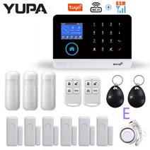 자전거 오토바이 도난방지 경보기 전동 원격 와이파이 GSM 홈 보안 경보 시스템 무선 키보드 및 모션 센서 도난 방지 TUYA 앱 제어 스마트 키트, 19.E - AU 플러그