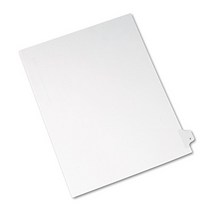 Avery Individual Legal Exhibit Dividers Allstate Style Y Side Tab 8.5 x 11 inches Pack of 25 (8, 1, White