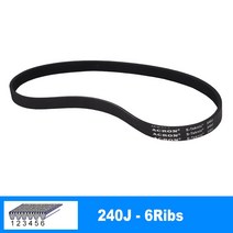 V-벨트 PJ610 240J 3/ 4/ 5/ 6/ 7/ 8 리브 DIY RC 모델 모터 전송 타이밍 벨트, 04 1Piece 6Ribs