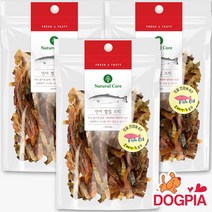 네츄럴코어 강아지간식 연어 껍질 스틱 80g, 3개