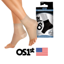 [OS1st] 미국 최초 특허 받은 인체공학적 발목 압박 보호대 아마존 상품 (2개입), 베이지