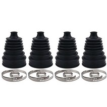 등속조인트 CV 정속 더스트 커버 조인트 부트 드라이브 샤프트 실리콘 강한 탄성 자동차 도구 블랙 범용 4 개, [02] 4X CV Boot Clamps