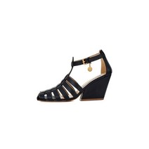 STELLA MCCARTNEY 스텔라 매카트니 Cowboy Tbar 힐 샌들 - 블랙