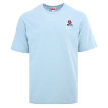 [겐조] 22FW 5TS412 4SG 64 보크 플라워 패치 스카이 블루 반팔티
