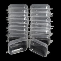 10P 3.5x3.5cm 투명 사각 액세서리 선물케이스세트 플라스틱
