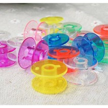 보빈 50Pcs 투명 재봉틀 스풀 바느질 실패 미싱 북알, 오렌지 BL07694