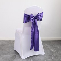 웨딩의자커버 리본 DIY 넥파티 호텔 연회 의자 장식 10/50/100 개/몫 새틴 새시 활 웨딩 매듭, [03] 100 개, [01] A01