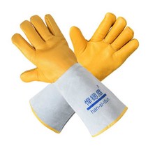 액화질소 장갑 극저온 액체질소 극한 드라이아이스, 엘 한 쌍의 황금색 저온 방지 26cm