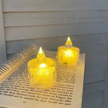 플라우스302 펄 LED 캔들 촛불 3size 크리스마스 소품, S_5cm