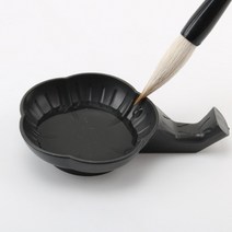 매화 꽃모양 세필종지 서예도구 먹물접시 캘리그라피 붓글씨 묵액 캘리 사군자 문인화 동양화 블랙