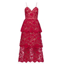 셀포 레드 원피스