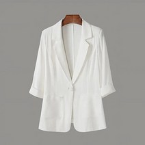 크롭자켓세트 린정장세트 여자린넨셋업 블랙 화이트 얇은 블레이저 여성 new 세미정장