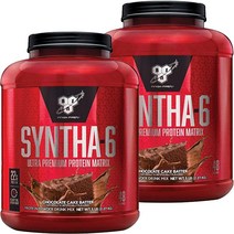 비에스엔 신타-6 프로틴 파우더 드링크 믹스 단백질 보충제 초콜릿 케이크 배터, 2개, 2.27kg