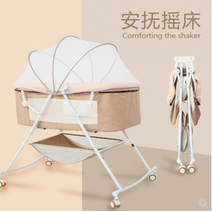 휴대용 침대 접이식 정음 이동식 아기 침대, 필수선택, 그레이