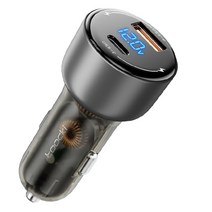 Toocki 디스플레이 차량용 총87.5w 초고속충전기 PD PPS 시거잭 2구시거잭, 블랙, TQ-CC27A