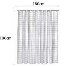 이지오케이 180*180 방수 욕실 샤워커튼 체크무늬, 1개