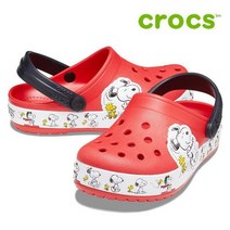 크록스 아동 샌들 41- 206176-8C1 Kids Crocs Fun Lab Snoopy Woodstock Clog Flame