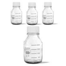 눈금 유리병, 4개, 250ml.