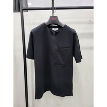 킨록 V넥라인 블랙 반팔 티셔츠 FBT73