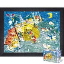 퍼즐피플 짱구는 못말려 직소퍼즐, 성냥팔이 150피스 액자포함(우드블랙), 150p