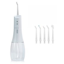 워터픽구강세정기 USB 충전식 휴대용 구강 치과 세정기 치아 세척용 물 5 가지 모드, 1.WHITE