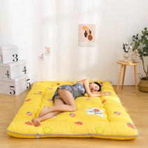 고고네 일본식 두꺼운 매트리스 가정용 다다미 바닥 매트는 게으른 진드기 방지 슬리핑 매트 매트리스 매트리스가 바닥 해외구매대행