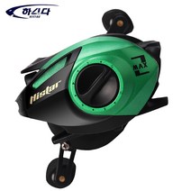 [Histar]베이트릴 올메탈 맥스 더블 브레이크 루어 낚시릴, 우핸들, 레드