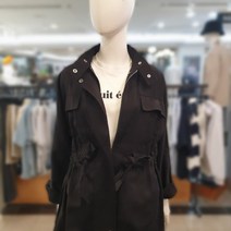 어스앤뎀 여성 하프기장 린넨 야상점퍼