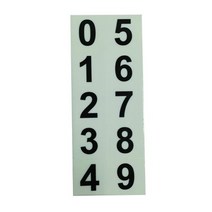 일본직발송 10. 세이프런(SAFERUN) 숫자 스티커 0~9 투명 1시트 30x30mm PVC 투명지에 문자 검정색 0 -9 B, One Size_투명, 0br-9