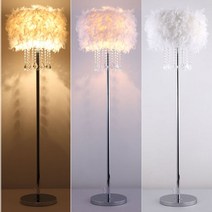 인테리어 깃털스탠드 LED조명 장스탠드 골드 실버, 소형 페달 모델5W LED