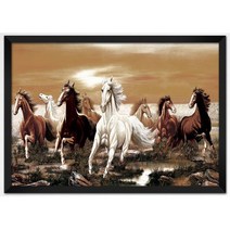 비엔퍼즐 말들의 질주본능 1000피스 직소퍼즐액자 BN10-034, 퍼즐+슬림우드블랙액자