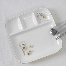 가정용 도자기식판 급식판 어린이 다이어트 도시락 성인 어른 초등학생 급식 식판 4구