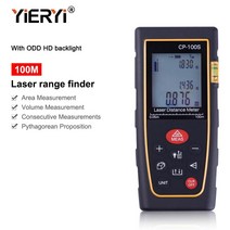 레이져 거리 공간 전자 면적측정기 휴대용 yieryi 레이저 측정기 cp-100s 레이저 측정기 홀수 hd 블랙 라이트로 100m 측정