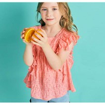 [리틀스텔라] (FSPMCBV901M PIA) 핑크 도트 날개 블라우스