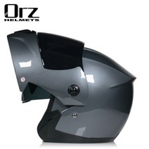 최신 DOT 승인 안전 모듈 형 플립 오토바이 헬멧 항해 레이싱 듀얼 렌즈 인테리어 바이저, L, 11