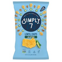 Simply 7 Lentil Chips 심플리세븐 할라피뇨 렌틸 칩스 비건스낵 113g 6팩, 6개