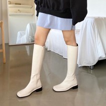 쉬즈콜 [쉬즈콜] 스퀘어 낮은굽 통넓은부츠