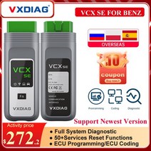 VXDIAG-VCX SE VX408 메르세데스 벤츠용 자동차 진단 도구 VCX J2534 프로그래밍 SCN ECU 코딩 C6 Doip ob, 04 Device with 1TB SSD