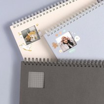스프링제본 심플베이직 4개월 스터디플래너 일기장 만년다이어리 일력, 핑크브라우니