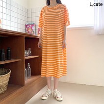 엘케이트 엘케이트 여성 원피스 LRT2963 여자 단가라 박시 롱 드레스