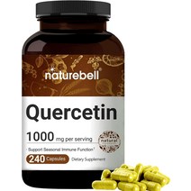 나우푸드 nac 영양제 NACC nacl NatureBell 케르세틴 1000mg 제공량 240 캡슐 초강력 보충제 건강한 면역 지원을 위한 바이오플라보노이드 타사 테스트 완료
