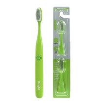 브라이트(bright toothbrush) 음파전동칫솔 칫솔/교체헤드(2개) 패키지, 브라이트 투스브러쉬 그린+교체모 SET