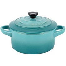 일본직발송 4. 르쿠르제(LE CREUSET) [르쿠르제] LE CREUSET 양손 냄비 10CM 미니 코콧 론도 0.25L 250ML, One Size, 블루 카리브
