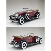 홍콩 SUNSTAR 프리미엄 1932 포드 링컨 버건디 클래식카 18스케일 다이캐스트 모형 자동차 인테리어 소품