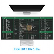 [바른공식]사무용 포토샵 엑셀 단축키 마우스 장패드, EXCEL