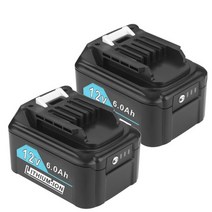마끼다 12v 6000mah 리튬 배터리 충전식 배터리 bl1040 bl1040b bl1041b bl1015 bl1020b bl1016 bl1021 mt01z ph04z, 2 개 배터리