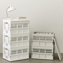 접이식 다용도 대형 캠핑 폴딩박스 정리함 60L, 폴딩박스+도마용 상판, 화이트마블, 1개