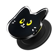 로윈 아크릴 맥세이프 스마트톡 자석 탈부착 휴대폰거치대, 나옹이1개, [블랙바디+메탈링]