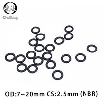 50 개몫 고무 링 nbr 씰링 o 링 2.5mm 두께 od78910111213141516171819202.5mm o-링 씰 가스켓 와셔, 9 x 4 x 2.5mm